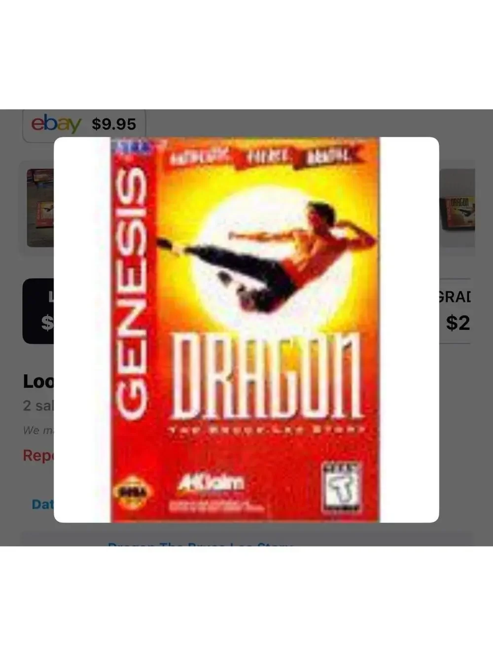 Dragon: The Bruce Lee Story for Sega Genesis